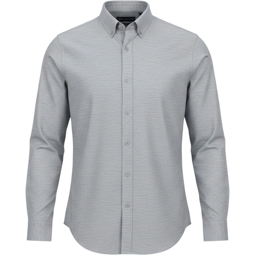 Report Collection Flex Knit Shirt Gray NWT Modern Fit Untucked Style Size L‎